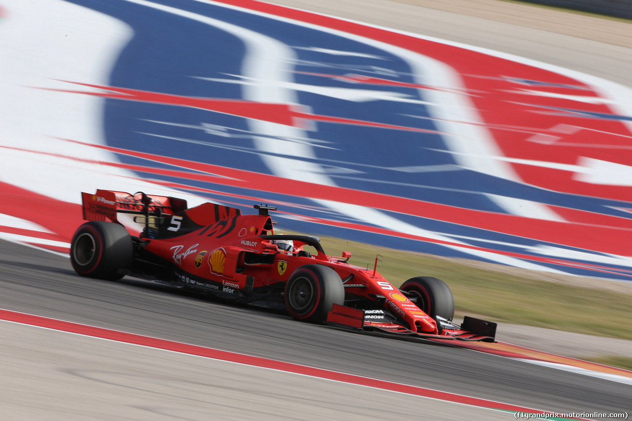 GP USA, 01.11.2019- Free practice 2, Sebastian Vettel (GER) Ferrari SF90