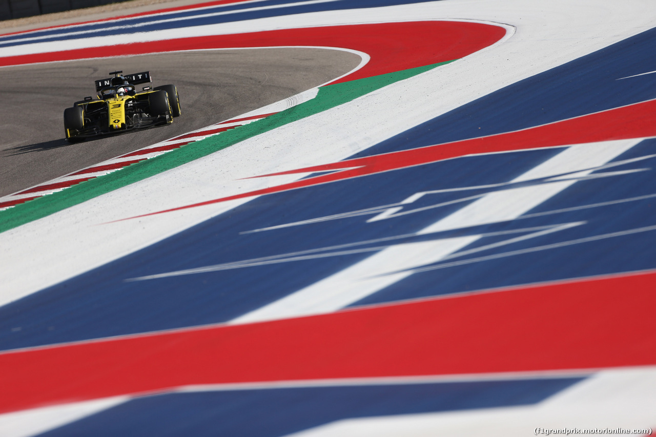 GP USA, 01.11.2019- Free practice 2, Daniel Ricciardo (AUS) Renault Sport F1 Team RS19