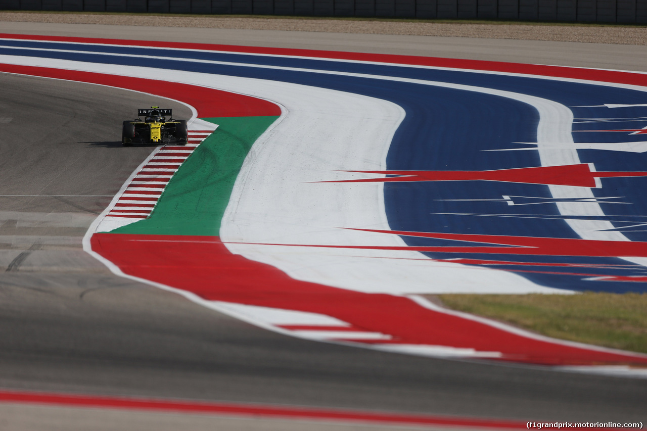 GP USA, 01.11.2019- Free practice 2, Nico Hulkenberg (GER) Renault Sport F1 Team RS19