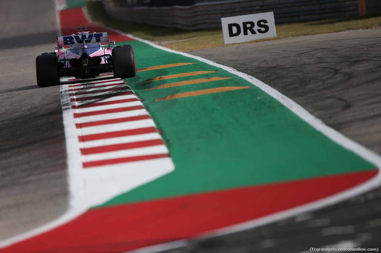 GP USA, 01.11.2019- Free practice 2, Sergio Perez (MEX) Racing Point F1 RP19