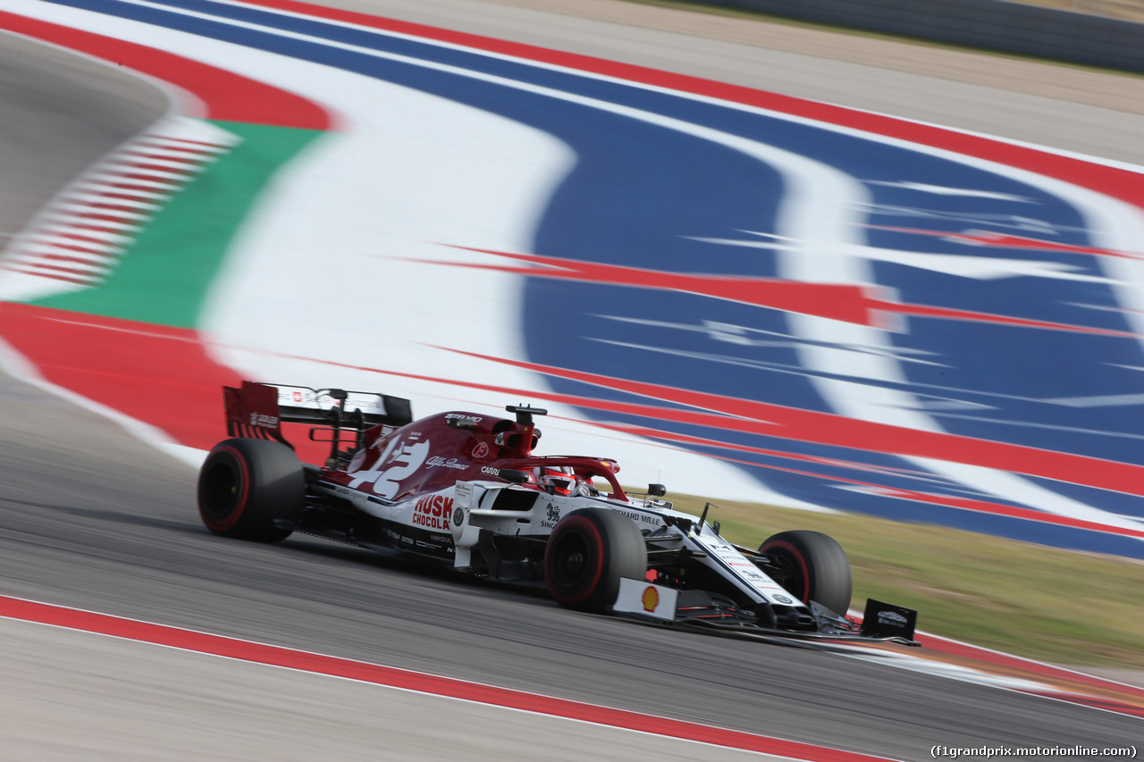 GP USA, 01.11.2019- Free practice 2, Kimi Raikkonen (FIN) Alfa Romeo Racing C38