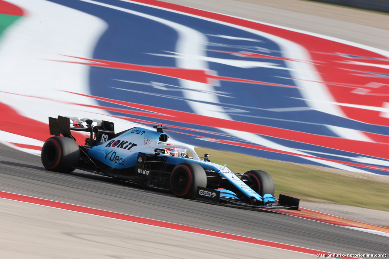 GP USA, 01.11.2019- Free practice 2, George Russell (GBR) Williams F1 FW42
