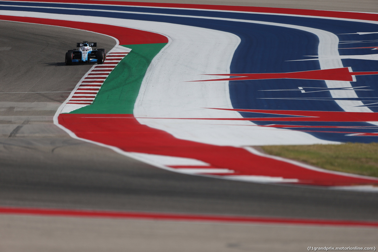 GP USA, 01.11.2019- Free practice 2, George Russell (GBR) Williams F1 FW42