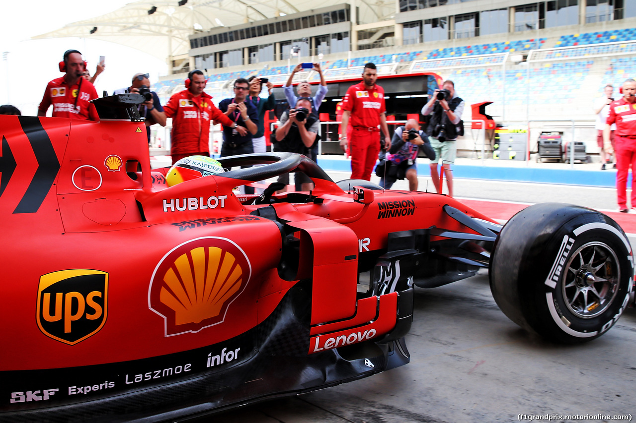 TEST F1 BAHRAIN 2 APRILE, Mick Schumacher (GER) Ferrari SF90 Test Driver leaves the pits.
02.04.2019.