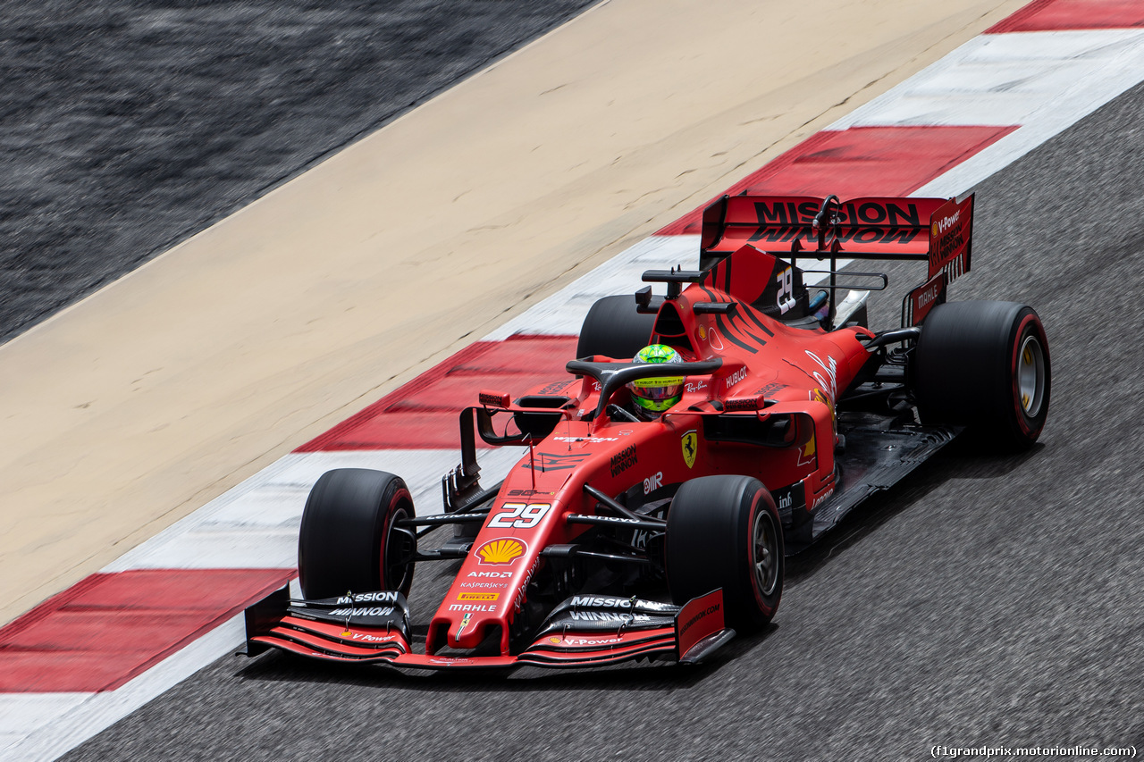 TEST F1 BAHRAIN 2 APRILE, Mick Schumacher (GER) Ferrari SF90 Test Driver.
02.04.2019.