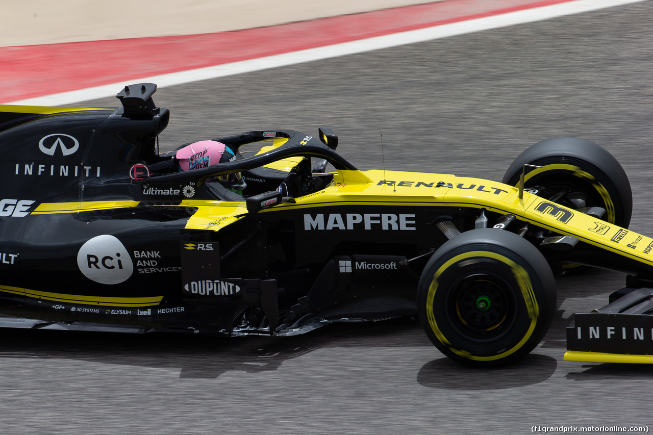 TEST F1 BAHRAIN 2 APRILE, Daniel Ricciardo (AUS) Renault F1 Team RS19.
02.04.2019.
