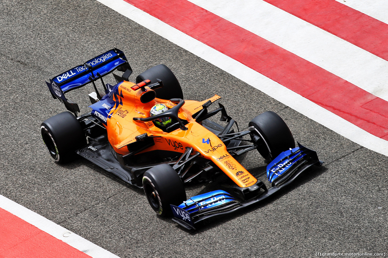TEST F1 BAHRAIN 3 APRILE, Lando Norris (GBR) McLaren MCL34.
03.04.2019.