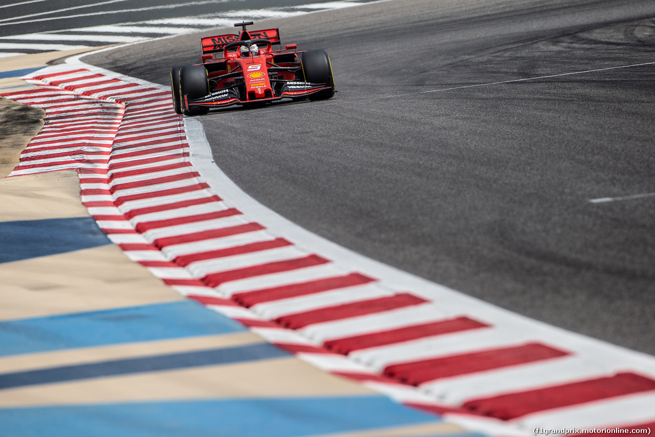 TEST F1 BAHRAIN 3 APRILE, Sebastian Vettel (GER) Ferrari SF90.
03.04.2019.