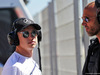 TEST F1 BARCELLONA 14 MAGGIO, (L to R): Nikita Mazepin (RUS) Mercedes AMG F1 Test Driver with Daniel Schloesser (GER) Personal Trainer.
14.05.2019.