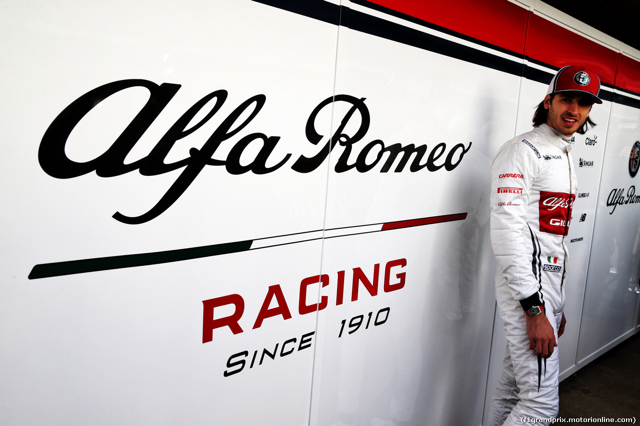 TEST F1 BARCELLONA 18 FEBBRAIO, Antonio Giovinazzi (ITA) Alfa Romeo Racing.
18.02.2019.