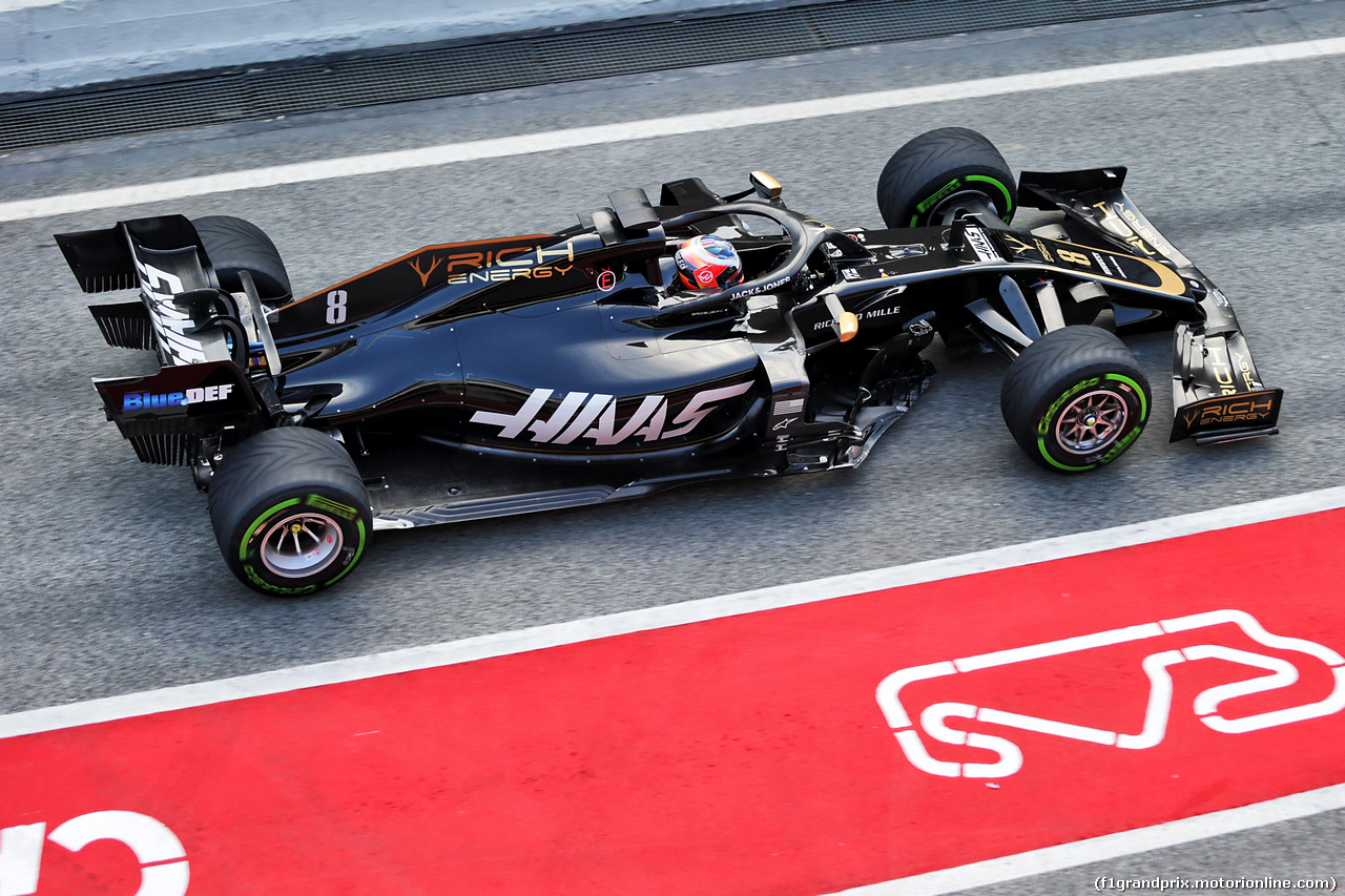 TEST F1 BARCELLONA 18 FEBBRAIO, Romain Grosjean (FRA) Haas F1 Team VF-19.
18.02.2019.