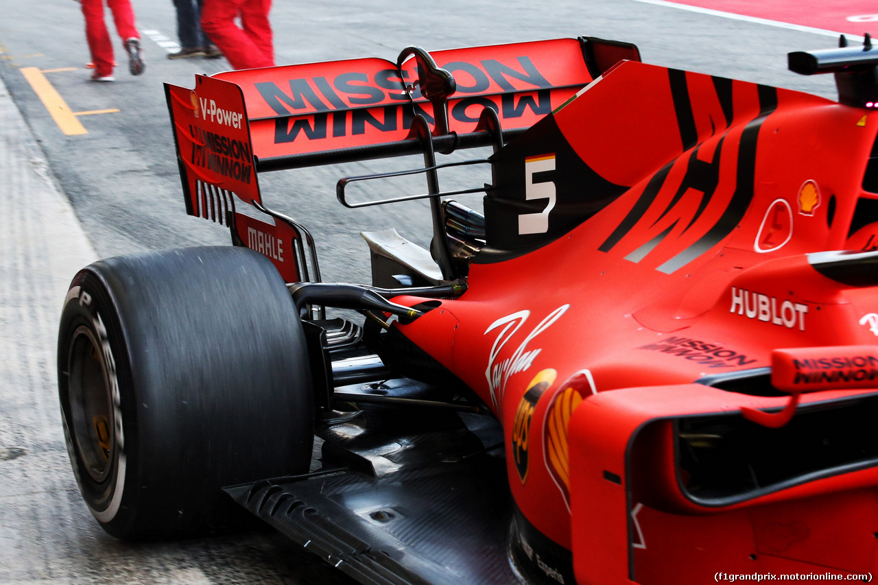 TEST F1 BARCELLONA 18 FEBBRAIO, Sebastian Vettel (GER) Ferrari SF90 - rear wing.
18.02.2019.