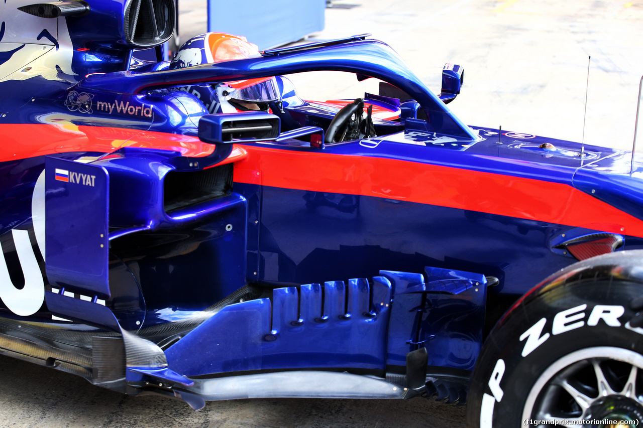 TEST F1 BARCELLONA 18 FEBBRAIO, Daniil Kvyat (RUS) Scuderia Toro Rosso STR14 - sidepod detail.
18.02.2019.