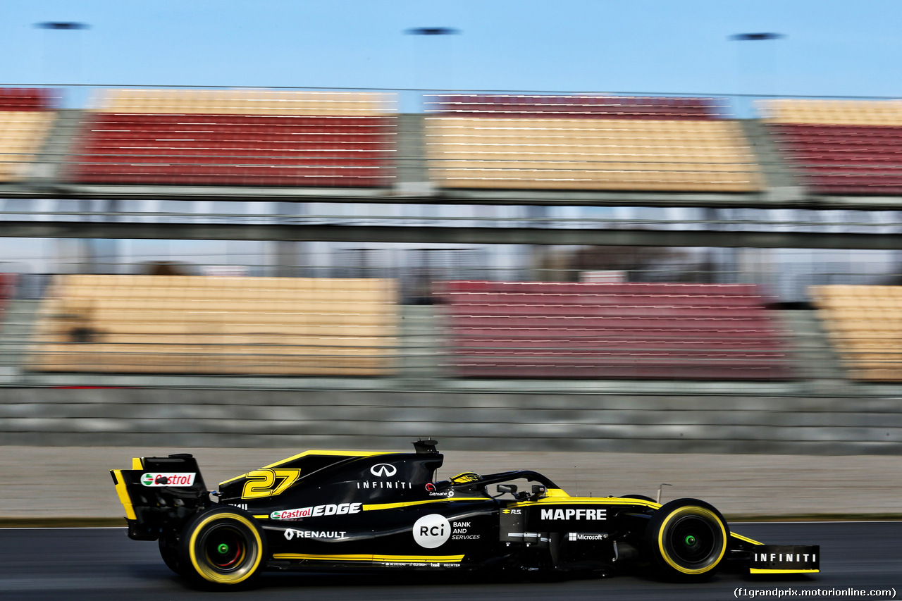 TEST F1 BARCELLONA 18 FEBBRAIO, Nico Hulkenberg (GER) Renault Sport F1 Team RS19.
18.02.2019.