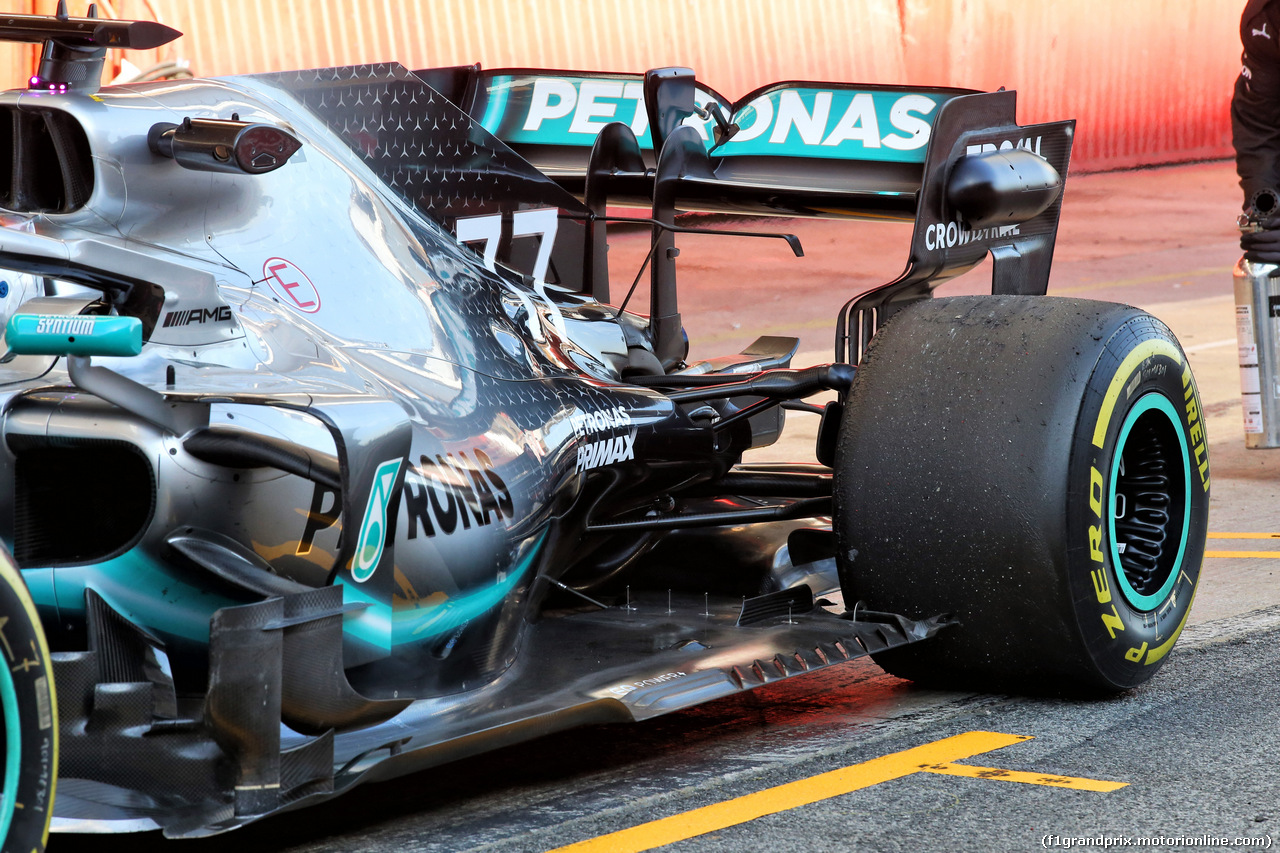 TEST F1 BARCELLONA 18 FEBBRAIO, Valtteri Bottas (FIN) Mercedes AMG F1 W10 - rear suspension detail.
18.02.2019.