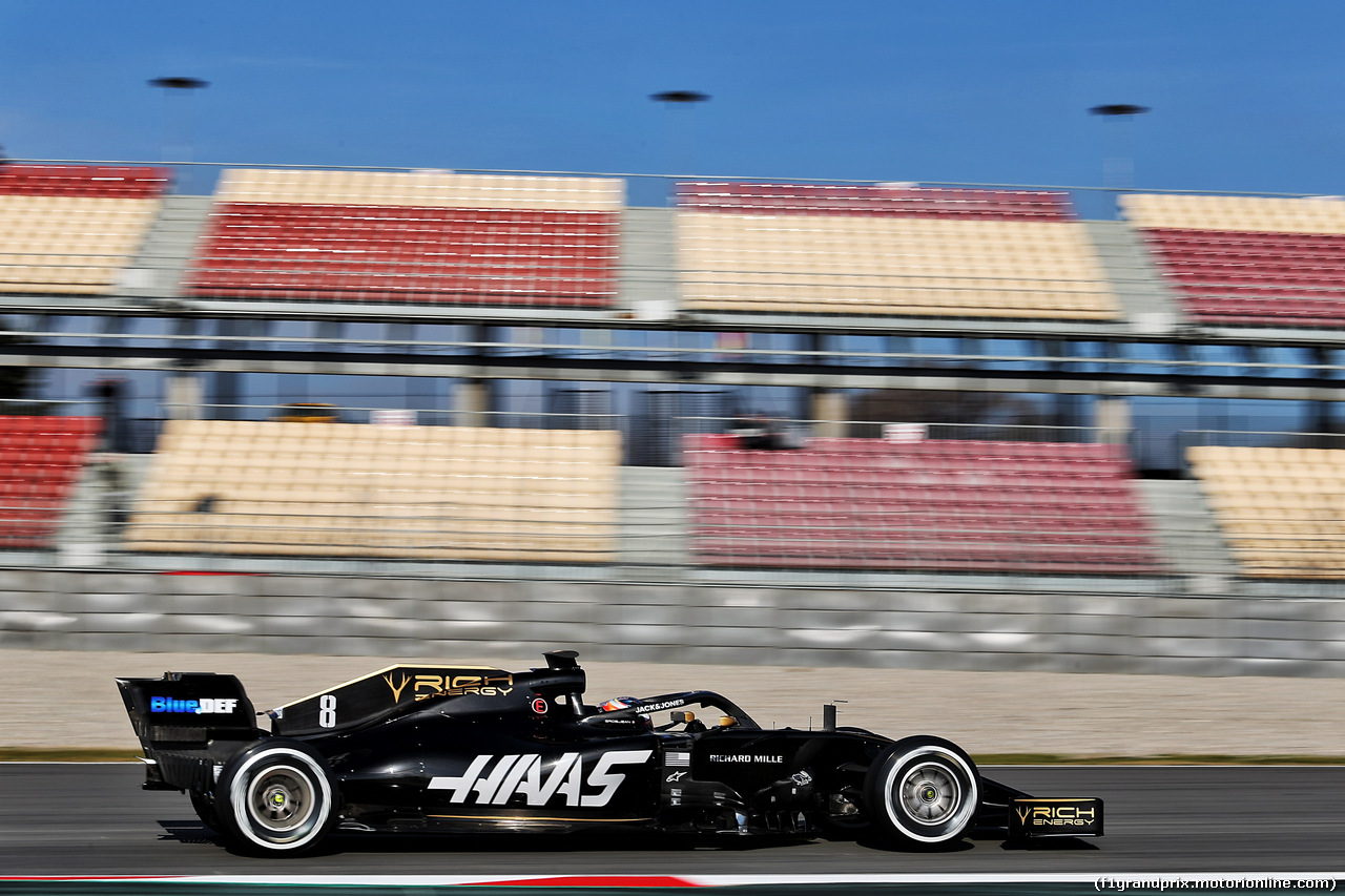TEST F1 BARCELLONA 18 FEBBRAIO, Romain Grosjean (FRA) Haas F1 Team VF-19.
18.02.2019.
