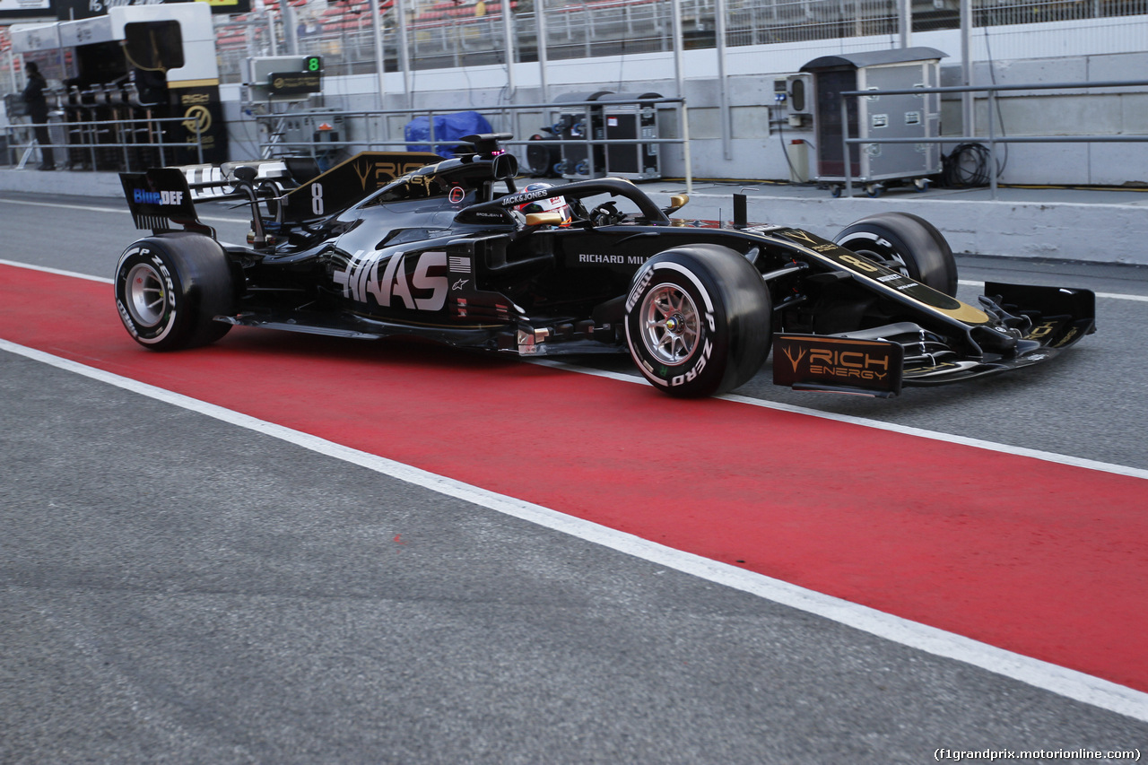 TEST F1 BARCELLONA 18 FEBBRAIO, Romain Grosjean (FRA) Haas F1 Team VF-19