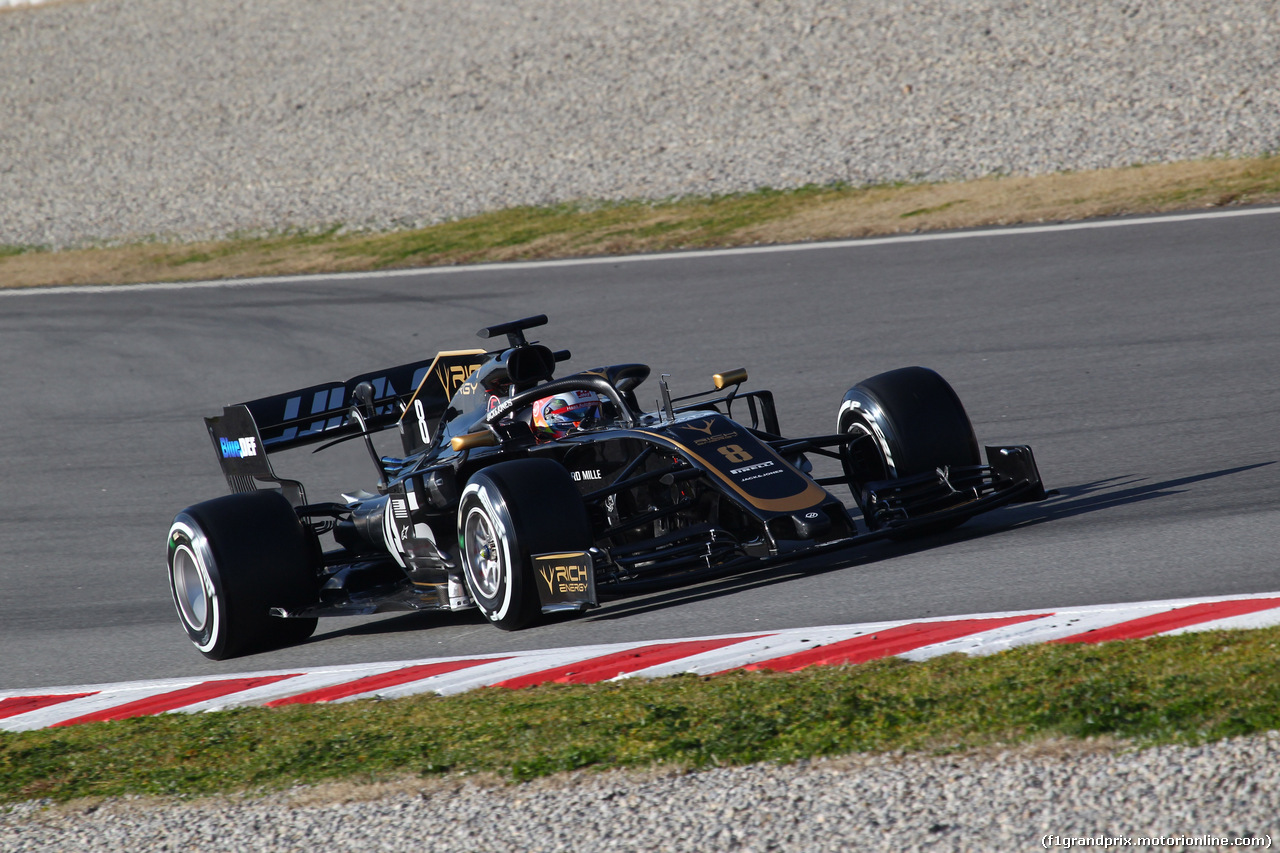 TEST F1 BARCELLONA 18 FEBBRAIO, Romain Grosjean (FRA) Haas F1 Team VF-19