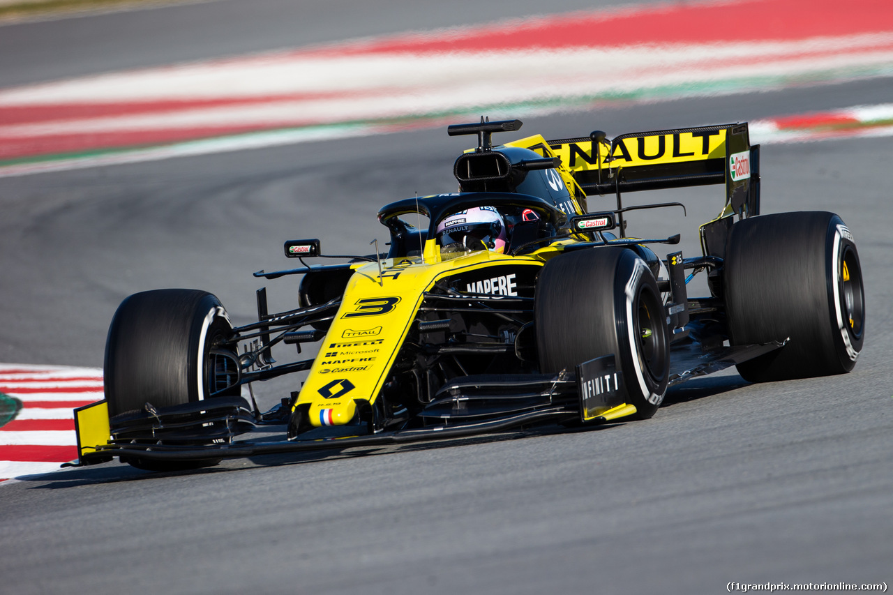 TEST F1 BARCELLONA 18 FEBBRAIO, Daniel Ricciardo (AUS) Renault Sport F1 Team RS19.
18.02.2019.