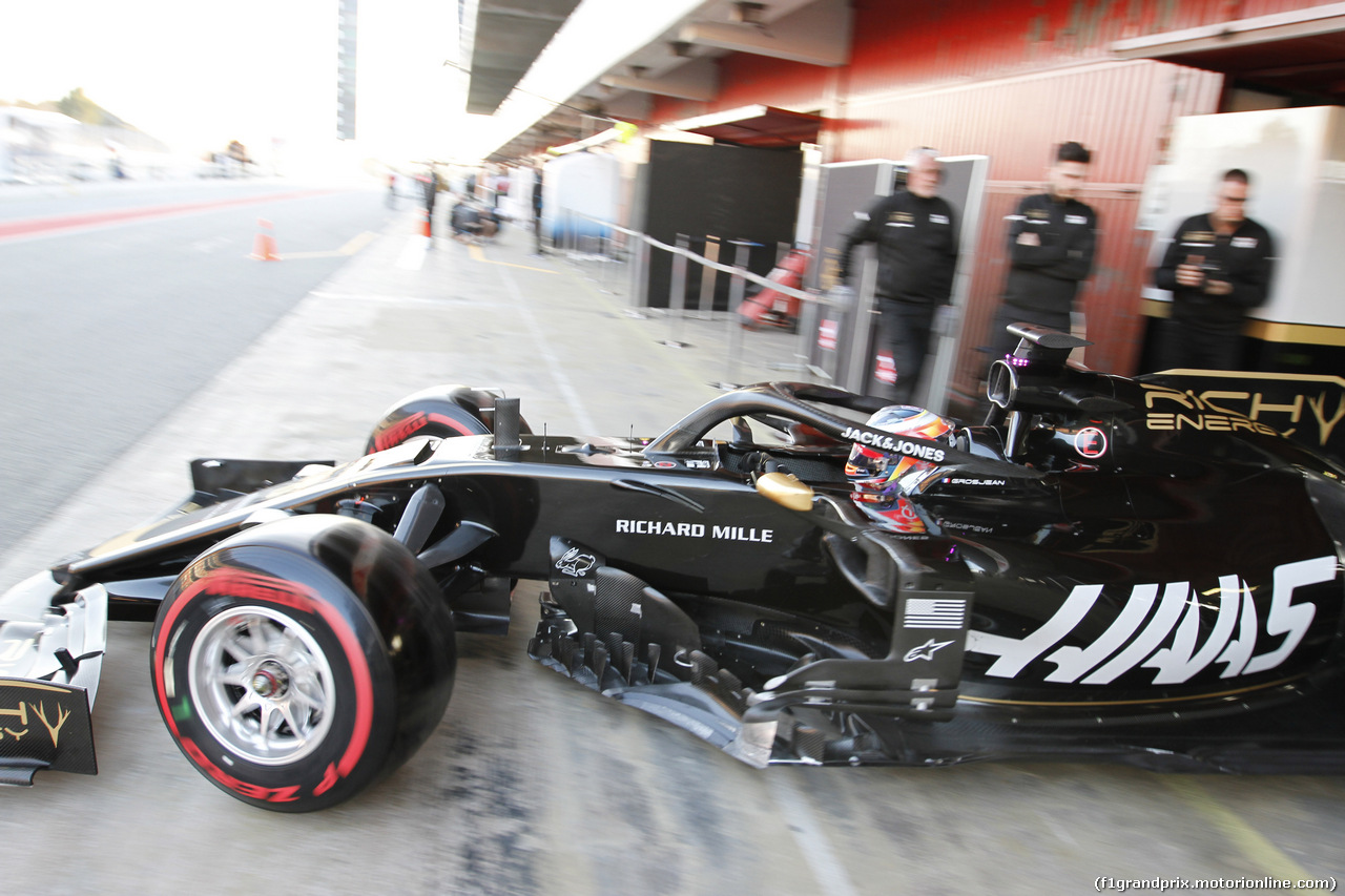 TEST F1 BARCELLONA 18 FEBBRAIO, Romain Grosjean (FRA) Haas F1 Team VF-19