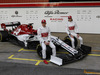 TEST F1 BARCELLONA 18 FEBBRAIO, Kimi Raikkonen (FIN) Alfa Romeo Racing with Antonio Giovinazzi (ITA) Alfa Romeo Racing.
18.02.2019.