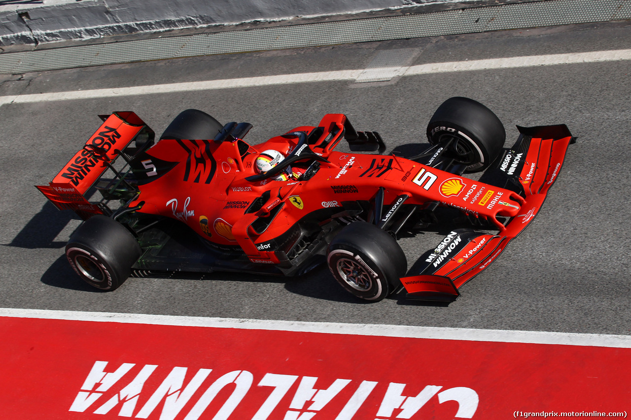 TEST F1 BARCELLONA 19 FEBBRAIO, Sebastian Vettel (GER) Ferrari SF90