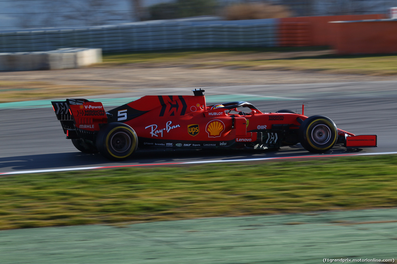 TEST F1 BARCELLONA 19 FEBBRAIO, Sebastian Vettel (GER) Ferrari SF90