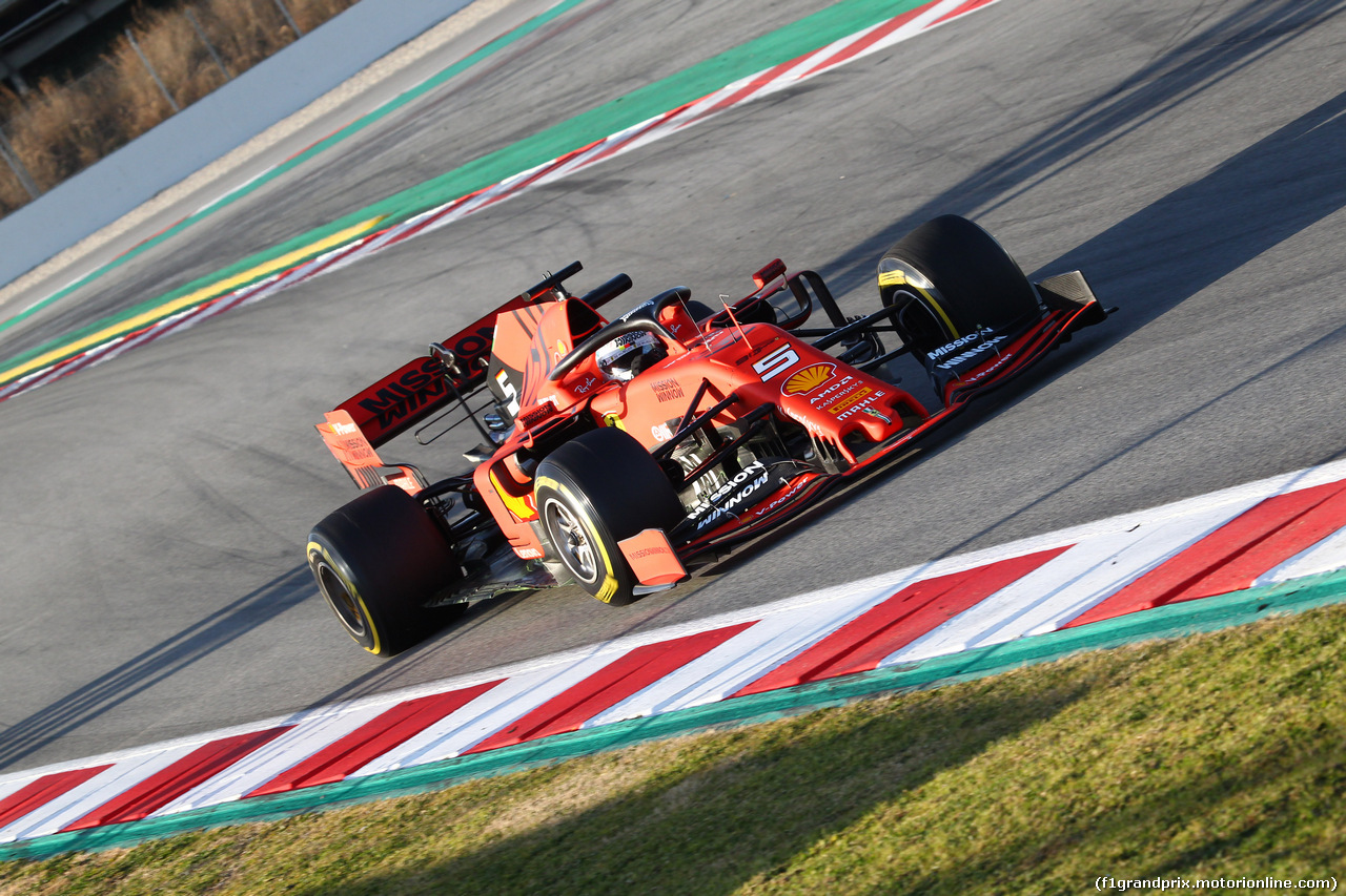 TEST F1 BARCELLONA 19 FEBBRAIO, Sebastian Vettel (GER) Ferrari SF90