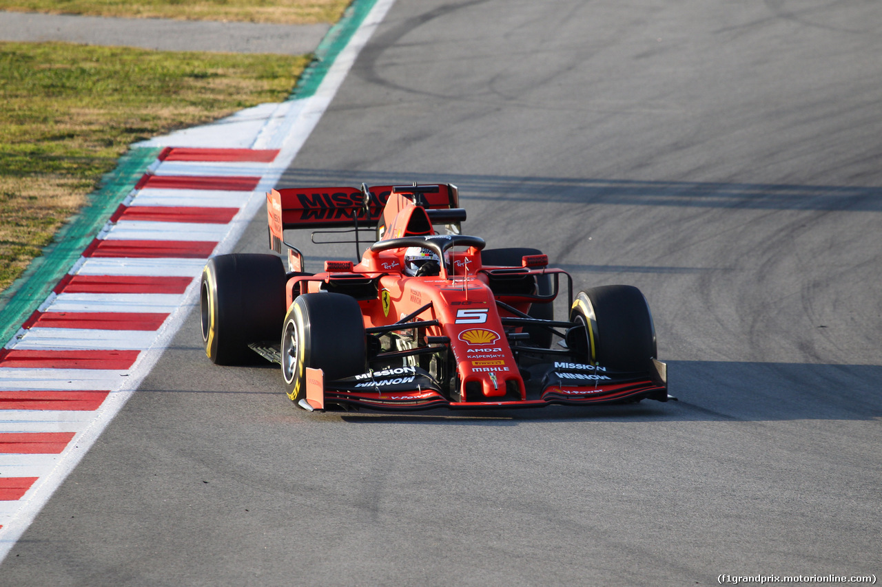 TEST F1 BARCELLONA 19 FEBBRAIO, Sebastian Vettel (GER) Ferrari SF90