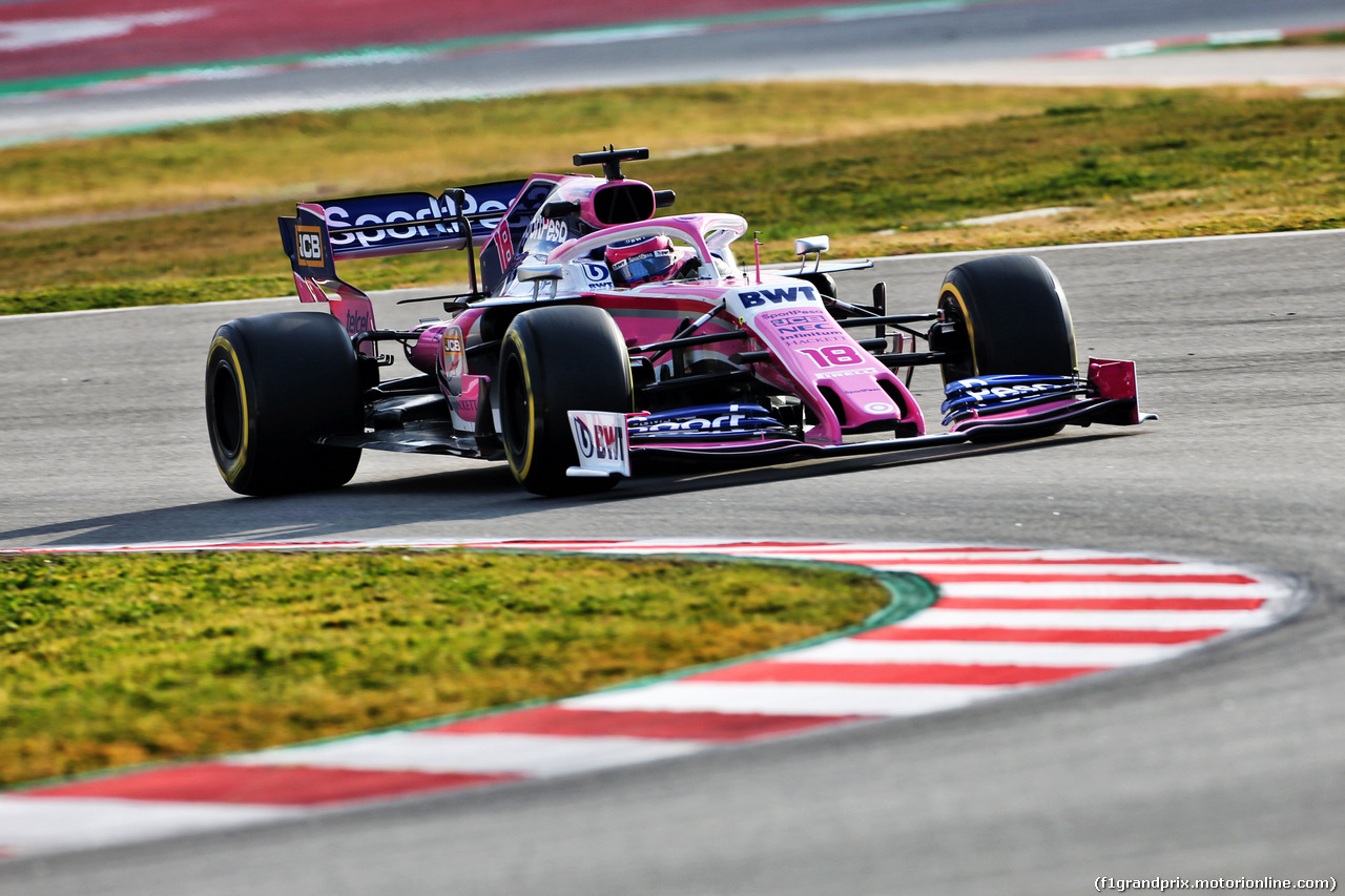 TEST F1 BARCELLONA 19 FEBBRAIO, Lance Stroll (CDN) Racing Point F1 Team RP19.
19.02.2019.