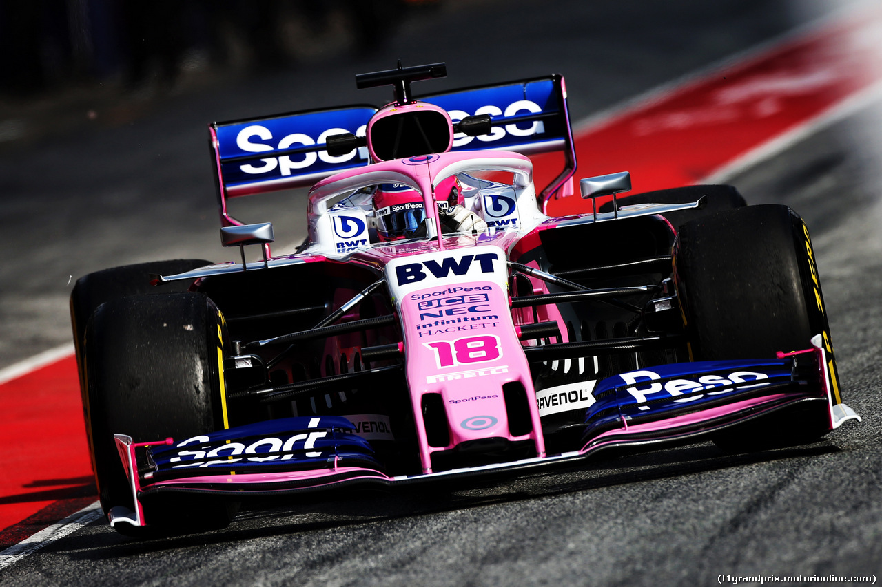 TEST F1 BARCELLONA 19 FEBBRAIO, Lance Stroll (CDN) Racing Point F1 Team RP19.
19.02.2019.