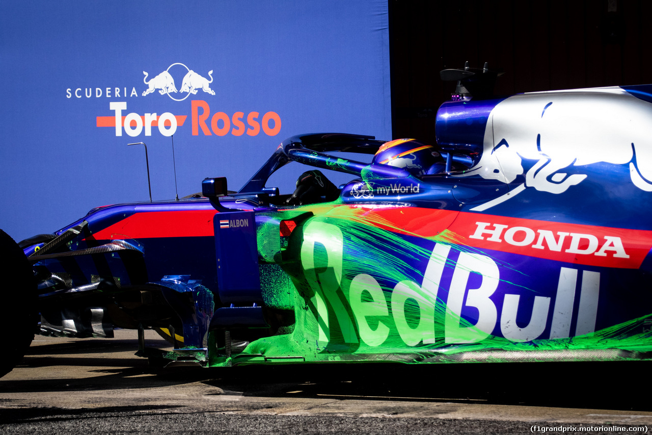 TEST F1 BARCELLONA 19 FEBBRAIO, Alexander Albon (THA) Scuderia Toro Rosso STR14 - flow-vis paint.
19.02.2019.