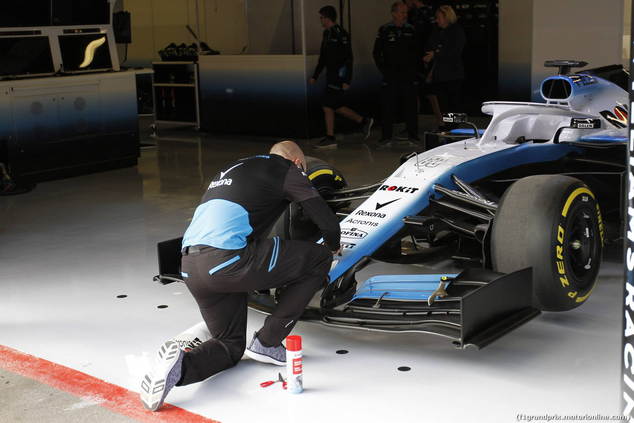 TEST F1 BARCELLONA 19 FEBBRAIO, Williams Box sticker car