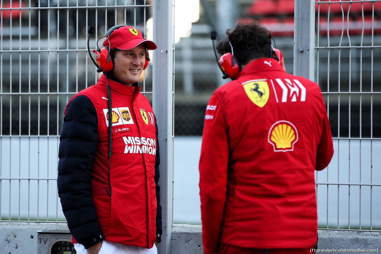 TEST F1 BARCELLONA 1 MARZO, (L to R): John Elkann (ITA) FIAT Chrysler Automobiles Chairman with Mattia Binotto (ITA) Ferrari Team Principal.
01.03.2019.