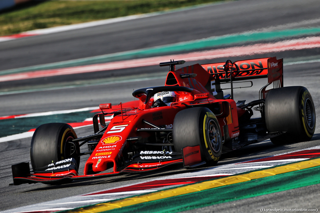 TEST F1 BARCELLONA 1 MARZO, Sebastian Vettel (GER) Ferrari SF90.
01.03.2019.