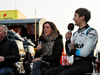 TEST F1 BARCELLONA 20 FEBBRAIO, (L to R): Johnny Herbert (GBR) Sky Sports F1 Presenter with Natalie Pinkham (GBR) Sky Sports Presenter e George Russell (GBR) Williams Racing.
20.02.2019.