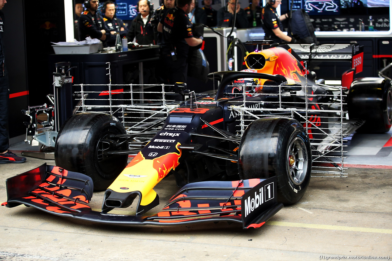 TEST F1 BARCELLONA 20 FEBBRAIO, Max Verstappen (NLD) Red Bull Racing RB14 - sensor equipment.
20.02.2019.