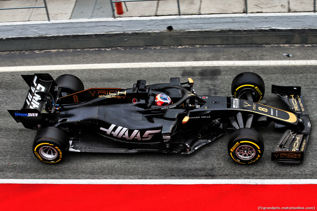 TEST F1 BARCELLONA 20 FEBBRAIO, Romain Grosjean (FRA) Haas F1 Team VF-19.
20.02.2019.