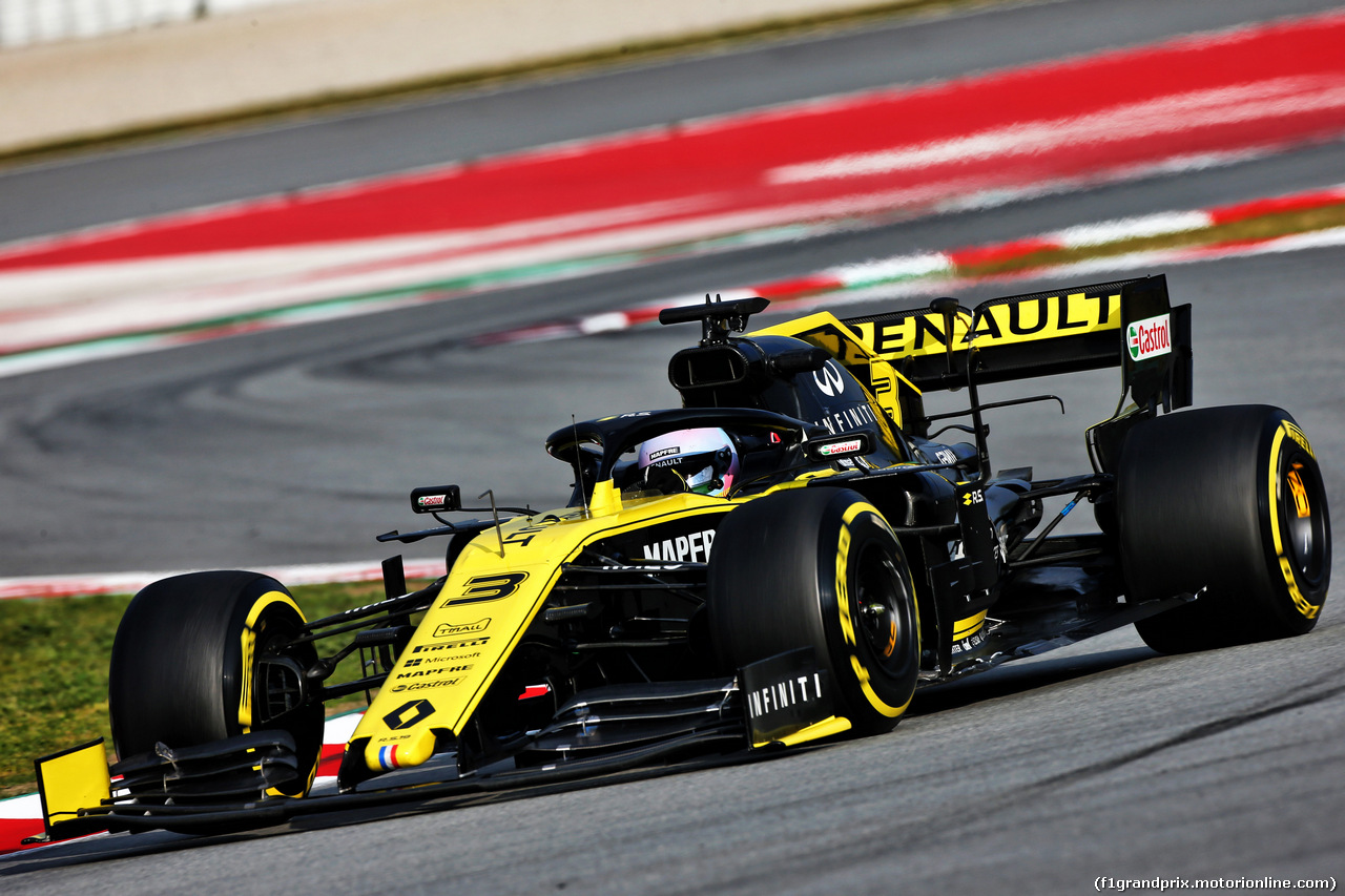 TEST F1 BARCELLONA 20 FEBBRAIO, Daniel Ricciardo (AUS) Renault Sport F1 Team RS19.
20.02.2019.