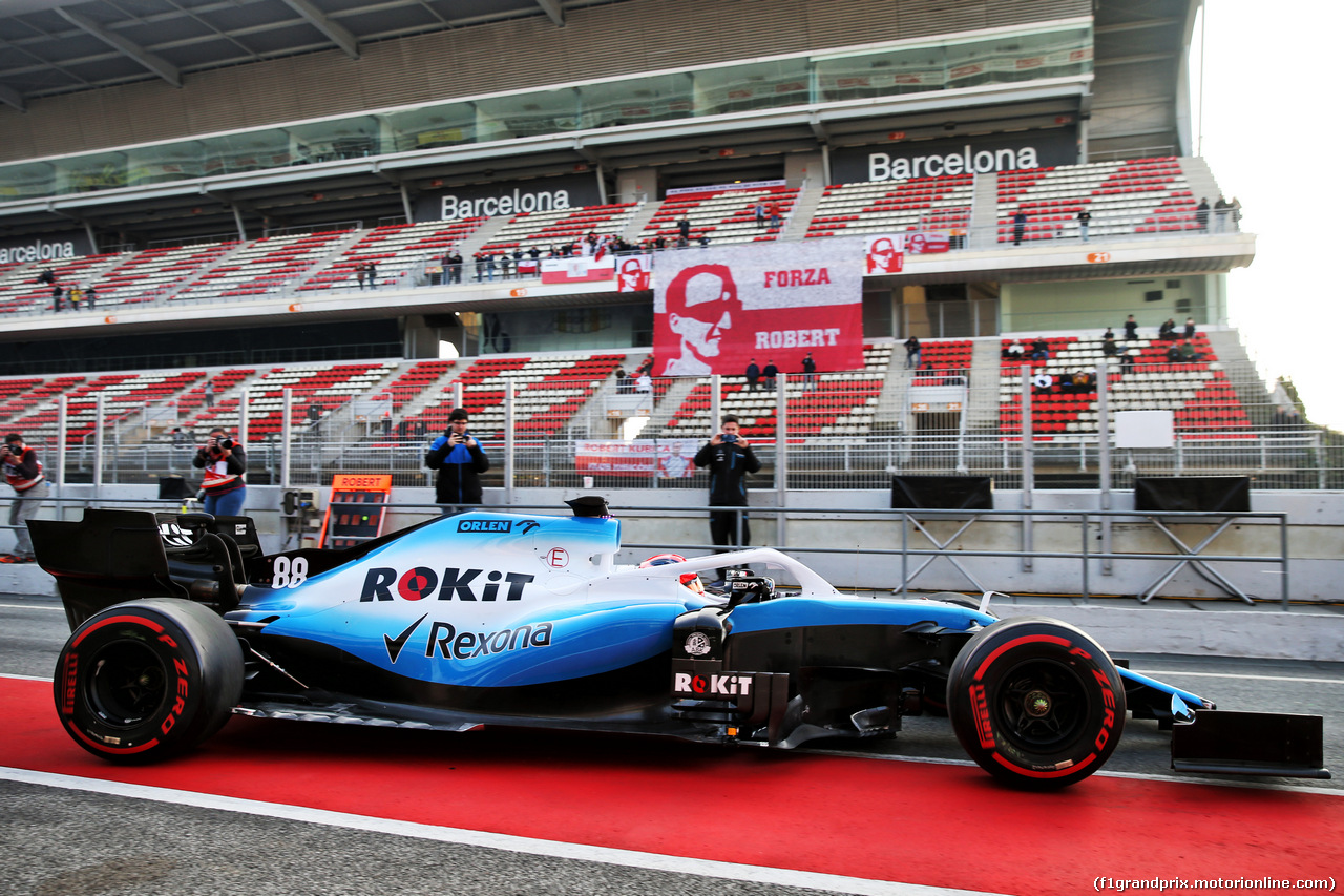TEST F1 BARCELLONA 21 FEBBRAIO, Robert Kubica (POL) Williams Racing FW42 leaves the pits.
21.02.2019.
