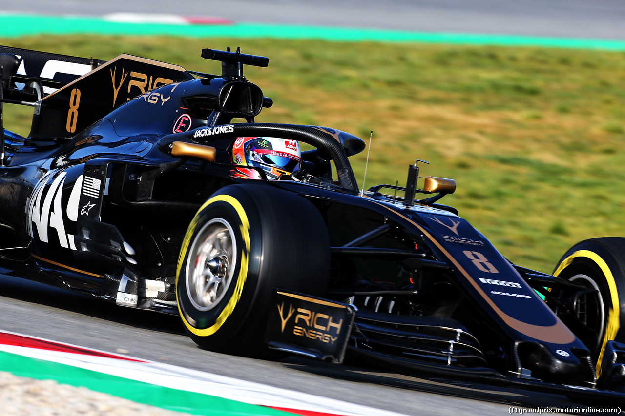TEST F1 BARCELLONA 21 FEBBRAIO, Romain Grosjean (FRA) Haas F1 Team VF-19.
21.02.2019.
