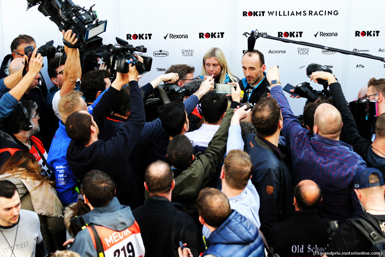 TEST F1 BARCELLONA 21 FEBBRAIO, Robert Kubica (POL) Williams Racing with the media.
21.02.2019.