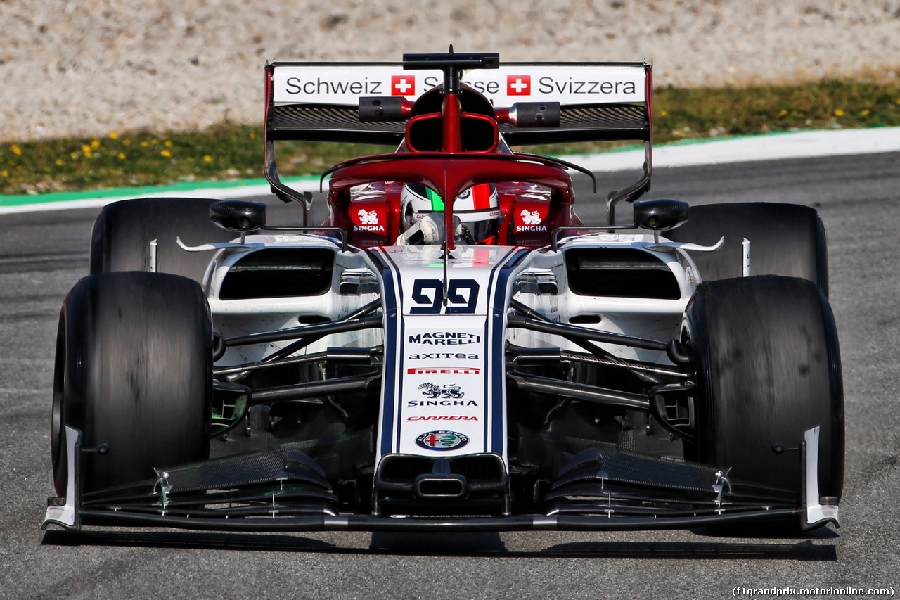 TEST F1 BARCELLONA 21 FEBBRAIO, Antonio Giovinazzi (ITA) Alfa Romeo Racing C38.
21.02.2019.