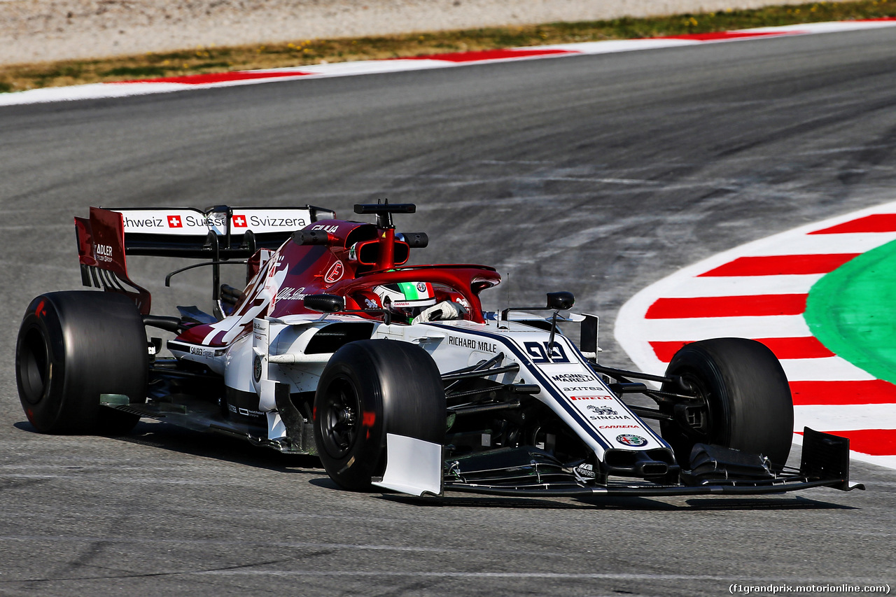 TEST F1 BARCELLONA 21 FEBBRAIO, Antonio Giovinazzi (ITA) Alfa Romeo Racing C38.
21.02.2019.