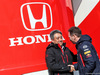 TEST F1 BARCELLONA 21 FEBBRAIO, (L to R): Toyoharu Tanabe (JPN) Honda F1 Technical Director with Christian Horner (GBR) Red Bull Racing Team Principal.
21.02.2019.