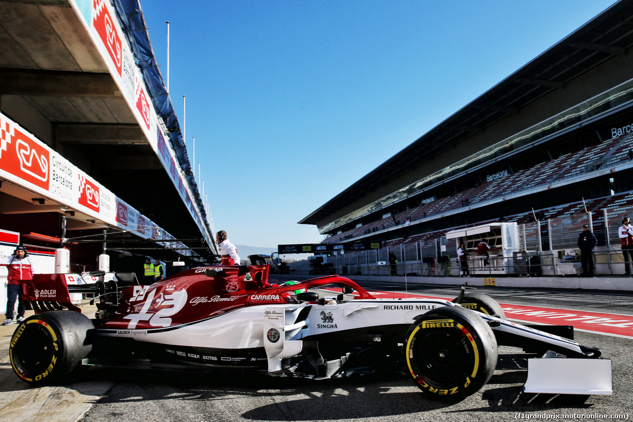 TEST F1 BARCELLONA 26 FEBBRAIO, Antonio Giovinazzi (ITA) Alfa Romeo Racing C38.
26.02.2019.