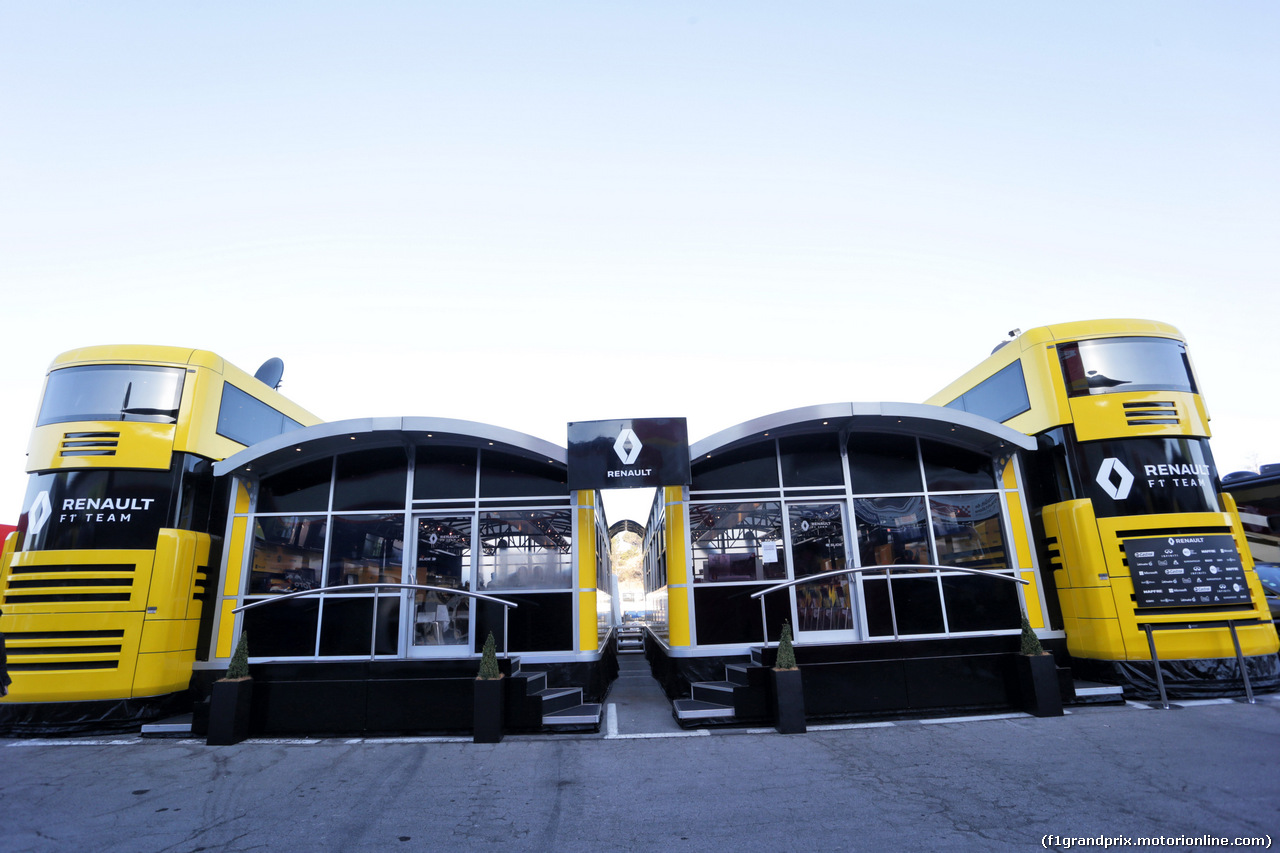TEST F1 BARCELLONA 26 FEBBRAIO, Renault Sport F1 Team motorhome in the paddock.
26.02.2019.