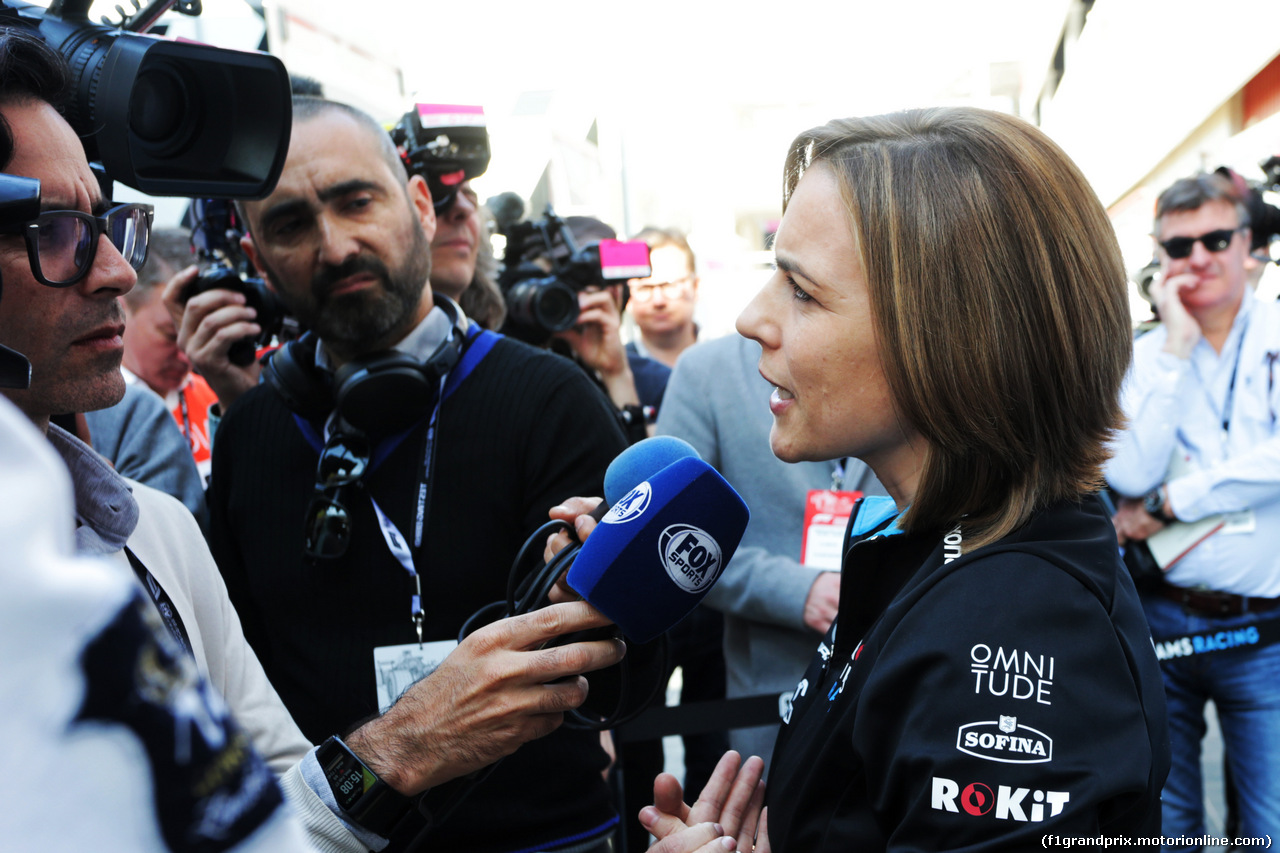 TEST F1 BARCELLONA 27 FEBBRAIO, Claire Williams (GBR) Williams Racing Deputy Team Principal with the media.
27.02.2019.