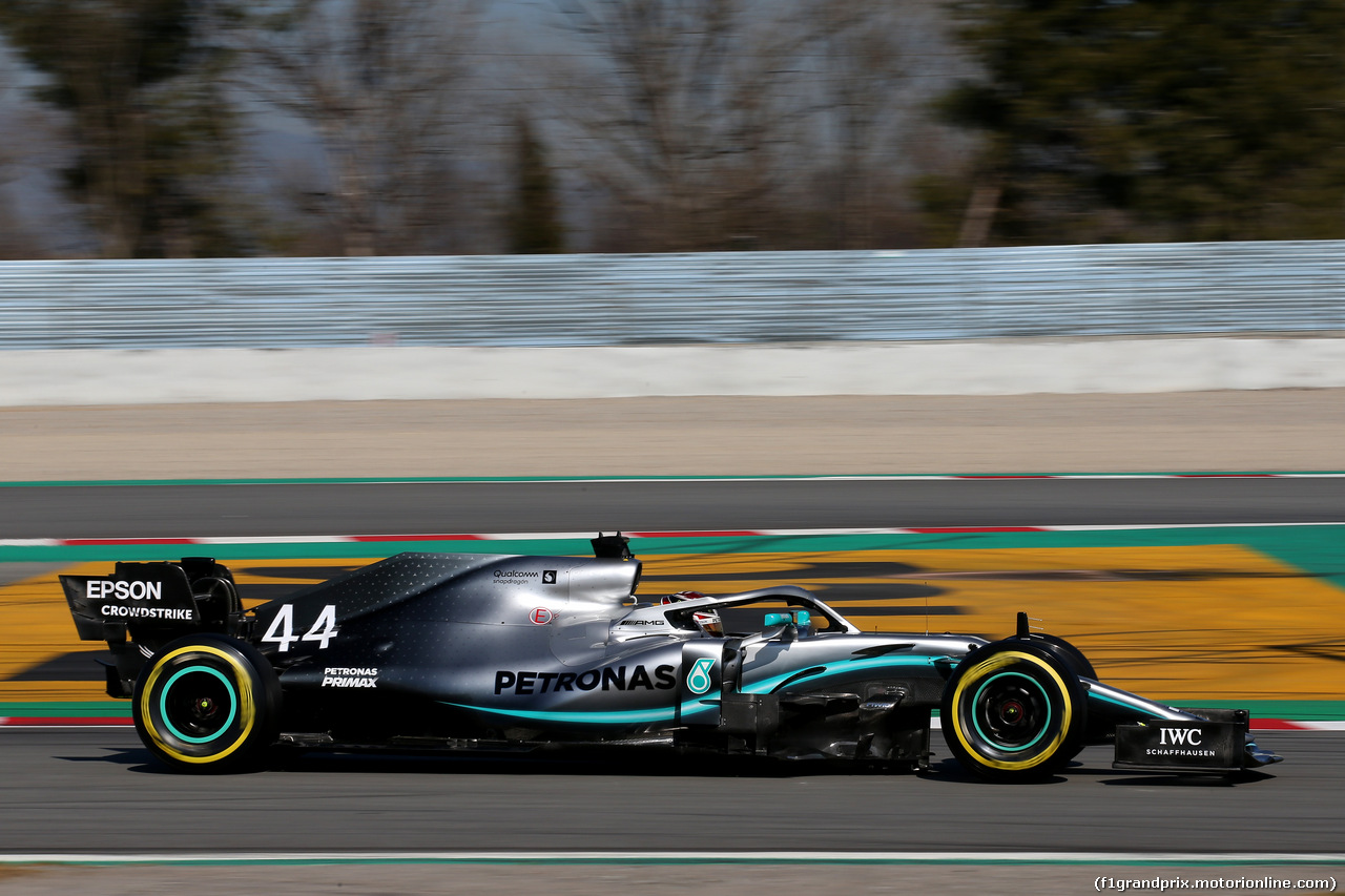 TEST F1 BARCELLONA 27 FEBBRAIO, Lewis Hamilton (GBR) Mercedes AMG F1 W10.
27.02.2019.