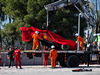 TEST F1 BARCELLONA 27 FEBBRAIO, The Ferrari SF90 of Sebastian Vettel (GER) Ferrari is recovered back to the pits on the back of a truck.
27.02.2019.